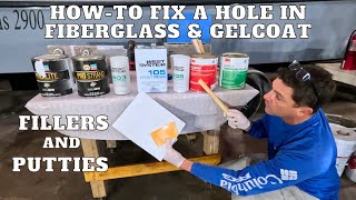 HOWTO CHOOSE THE BEST FILLERS TO FIX HOLES IN FIBERGLASSGELCOAT [upl. by Anilram]