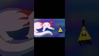 Bill Cipher and Axolotl gravityfalls animation billcipher shorts [upl. by Ocirnor643]