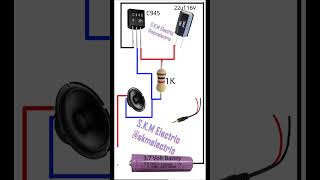 Amplifier Operate 37v Battery Diy Powerful Amplifier circuit electrical electrician electric [upl. by Forkey467]