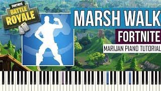 How To Play Fortnite  Marsh Walk  Piano Tutorial [upl. by Auginahs]