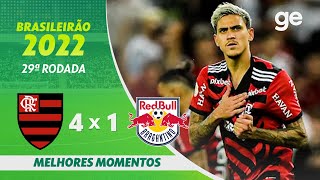 FLAMENGO 4 X 1 BRAGANTINO  MELHORES MOMENTOS  29ª RODADA BRASILEIRÃO 2022  geglobo [upl. by Jemine]