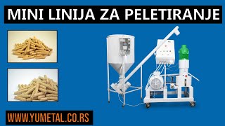 Mini linija za peletiranje peletirka 11kw [upl. by Anees]