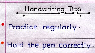 How To Improve Your Handwriting  10 Tips For Good Handwriting  Handwriting  Tips [upl. by Cordell738]