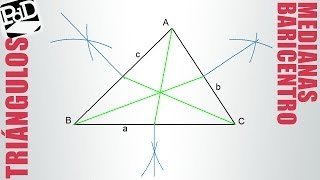 Baricentro de un triángulo medianas [upl. by Ailimac969]