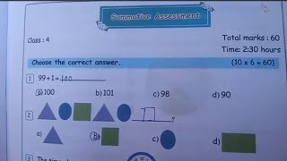 Summative assessment 4th standard maths work Book term1 selvaranimaths6260 [upl. by Ellennahs]