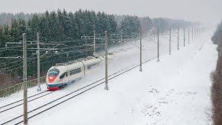 RZD EVS1 «Sapsan» Bolshaya Vishera station [upl. by Leanard505]