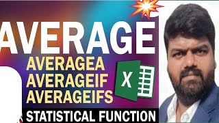 Average AverageIF  AverageIFS in Excel [upl. by Niveg]