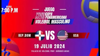 Quarterfinals USA vs Dominican Republic  Pan American Mens Volleyball Cup 2024 [upl. by Gable]