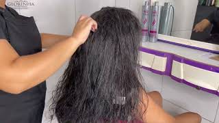 SELAGEM EM UM CABELO CACHEADO  LISO PERFEITO DE PRIMEIRA SEM USAR FORMOL [upl. by Ennad]