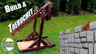 Trebuchet Easy to Build  Evening Woodworker [upl. by Grath493]