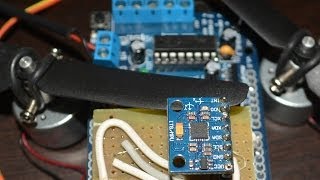 GY521 MPU6050  Control DC Motor with arduino UNO  Motor driver shield [upl. by Auqinat]