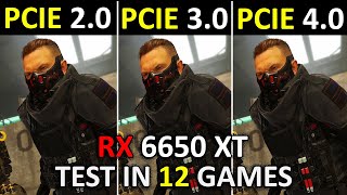 RX 6650 XT PCIe 20 vs PCIe 30 vs PCIe 40  Test In 12 Games  is there a Difference 🤔  2024 [upl. by Luht298]