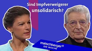 Sahra Wagenknecht und Gerhart Baum über Impfpflicht und UkraineKonflikt  maischberger die woche [upl. by Box633]