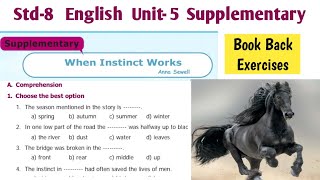 When Instinct Works 8th standard Book Back Answers  8th English Unit 5 Question Answers [upl. by Oicnanev463]