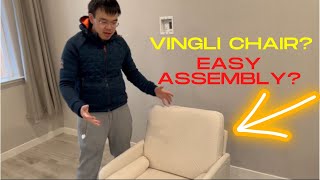 Best Armchair Sofa 2023 VINGLI Modern Oversize Armchair Single Sofa Easy Assembly Review [upl. by Tifanie]