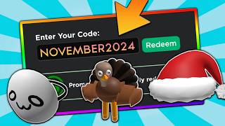 7 NEW CODES ALL NOVEMBER 2024 Roblox Promo Codes For ROBLOX FREE Items 2024 UPDATED [upl. by Stanway]