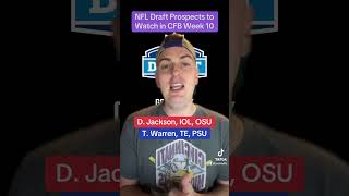 NFL Draft Prospects to Watch in College Football Week 10 Sports NFLDraft 2025NFLDraft [upl. by Padgett622]