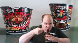 Eating Ghost Pepper Noodles Challenge 🇰🇷 canornotchallenge daebaknoodles ghostpeppernoodles [upl. by Esenwahs72]