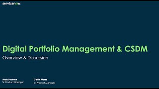 Digital Portfolio Management and CSDM Overview [upl. by Aihseyn]