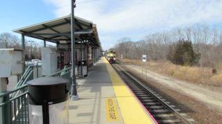 LIRR DE30AC No 418 at Speonk on February 27 2012 [upl. by Ihpen]