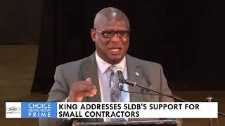 KING ADDRESSES SLDBS SUPPORT FOR SMALL CONTRACTORS [upl. by Yancey393]