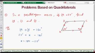 Problems Based on Quadrilaterals  Class 8 Maths ICSE [upl. by Ahsiemat547]