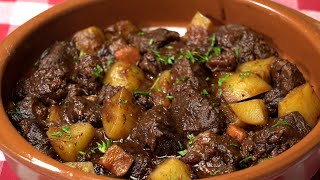 ¡La receta de estofado de carne de ternera de mi abuela 😍 ¡Esta comida es una MARAVILLA [upl. by Attaynek]