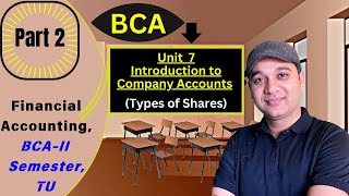 Equity and Preference Shares  Types of Shares Introduction to Company Accounts FA BCAII SemTU [upl. by Tempa]