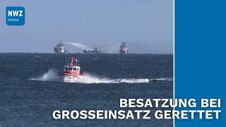 Öltanker brennt auf Ostsee vor Kühlungsborn [upl. by Auqenes]