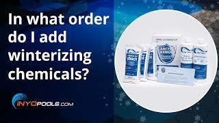 In what order do I add winterizing chemicals [upl. by Cassy]