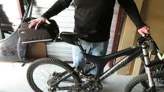 Seat Post Rack on Full Suspension Bike  Topeak QR Beam Rack  Review [upl. by Mika]