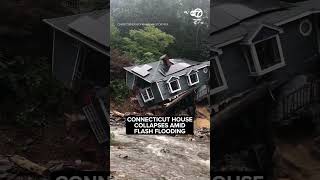 House collapses in Oxford Connecticut after torrential rain flooding weather connecticut news [upl. by Ail836]