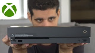 XBOX ONE X UNBOXING o CONSOLE mais PODEROSO de todos os TEMPOS [upl. by Enerehs]