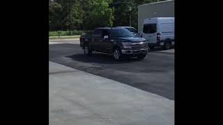 2018 30 Powerstroke f150 straight piped and deleted Exhaust sound Dino Shifting on the fly [upl. by Ariamat]