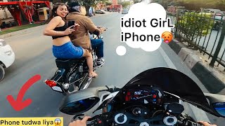 Papa ki pari ne apna iphone😱tutwa liya On Road🥵 [upl. by Rosner]