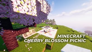 Minecraft Cherry Blossom Picnic  Minecraft build [upl. by Ahseram]