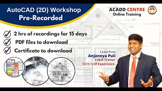 PreRecorded AutoCAD Workshop amp Certificate [upl. by Brouwer]