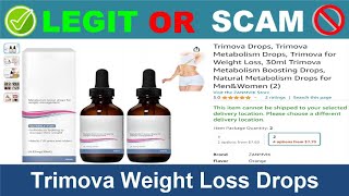 Trimova Weight Loss Drops Reviews  Jun 2024 Beware of Scam Watch Now [upl. by Essam]