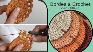 Impresionante PATRÓN Bordes a Crochet  posavasos y Manteles 💯🧶 [upl. by Ebbie]