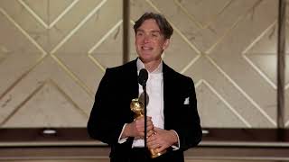 Cillian Murphy Wins Best Male Actor – Motion Picture – Drama I 81st Annual Golden Globes [upl. by Tteltrab462]