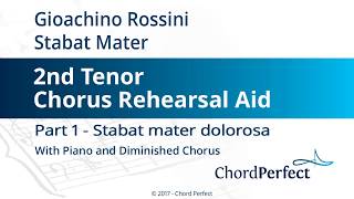 Rossinis Stabat Mater Part 1  Stabat Mater Dolorosa  2nd Tenor Chorus Rehearsal Aid [upl. by Nnyledam]