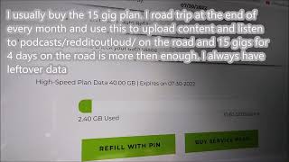 Simple Mobile Moxee Wifi Hotspot roadtrip data usage demo 40gb plan how many movies can you watch [upl. by Akinehc]