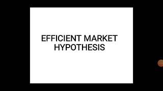 Efficient market hypothesis [upl. by Dranyl]