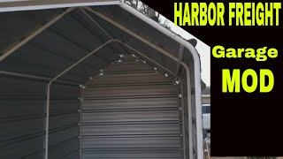 Harbor freight tools portable garage into Permanent structure [upl. by Parker]