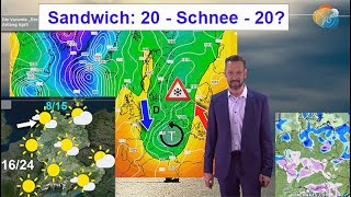 Sandwich 20° dann Polarluft mit Schneeschauern dann erneut 20° Wettervorhersage 1825032024 [upl. by Py]