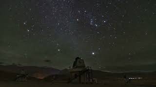 Winter Arm of Milky way and Zodiacal Light from Hanle Observatory [upl. by Ynttirb]