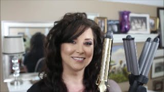 How to use a three barrel curling iron to give a wavy full hair look [upl. by Ymar]