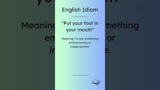 English Idiom with example 🗝️ Language Mastery in Minutes 🔍 shorts shortvideo english [upl. by Skipton852]