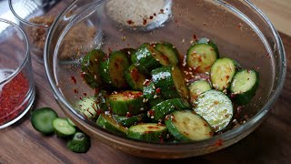 Oi Muchim 오이무침 Cucumber Salad Recipe [upl. by Bronson]