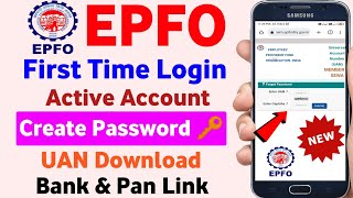 EPFO First Time Login Kaise kare  UAN activation I epf Password Forgot I Know Your UAN [upl. by Eamanna]